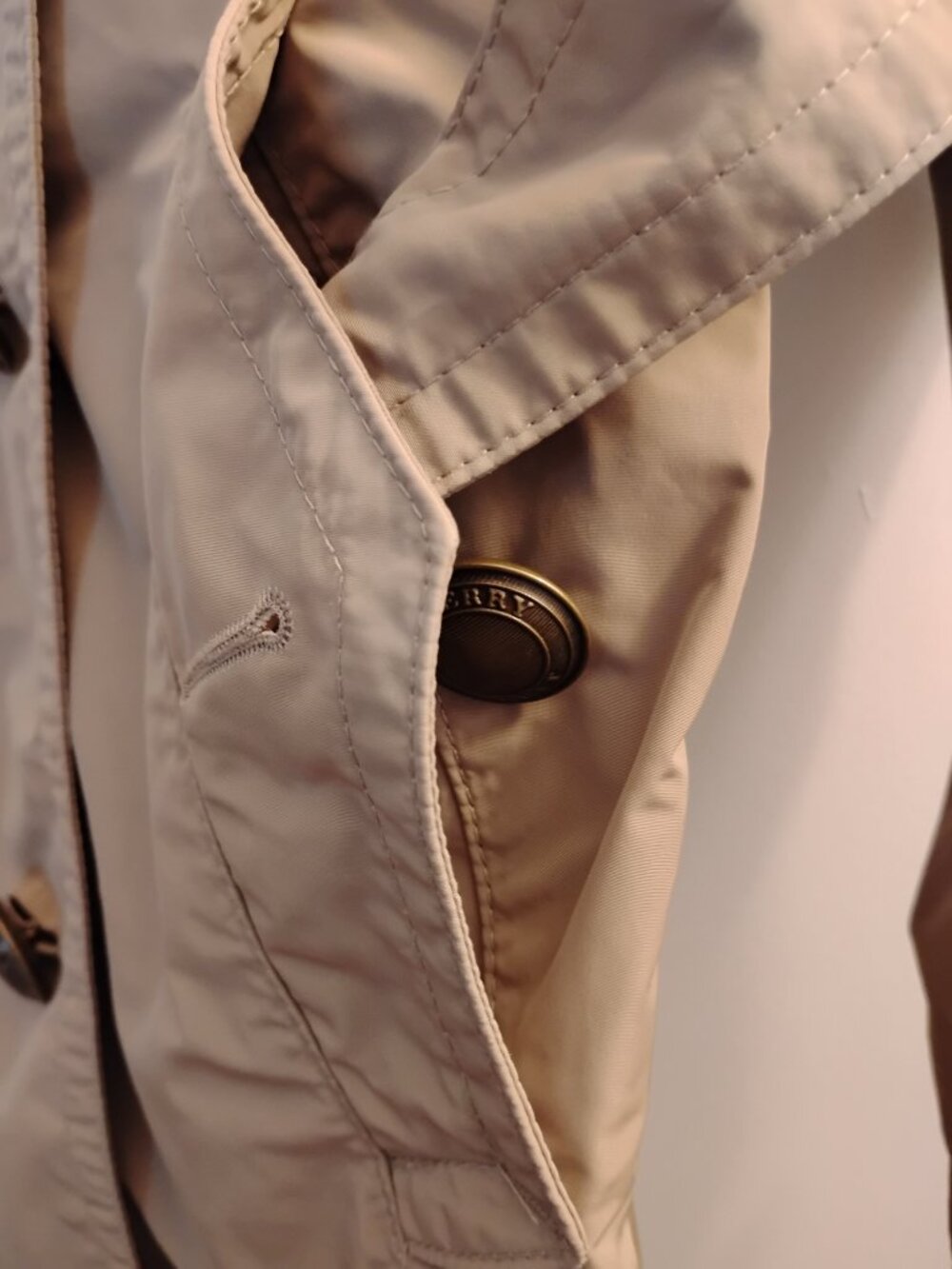 Burberry Brit Hooded Trench Coat 🧥 Nova Check Khaki - Picture 10 of 16